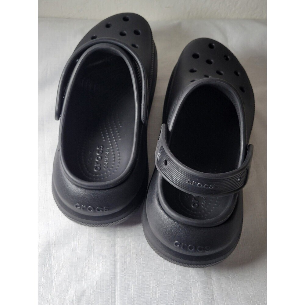 Crocs Iconic comfort Unisex Size Men's 6 Women's 8 Black  Crush Clog - Picture 12 of 16